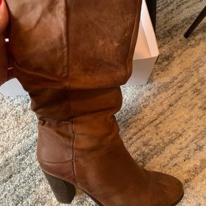 Steve Madden “Loretta” Brown Leather Slouch Boot